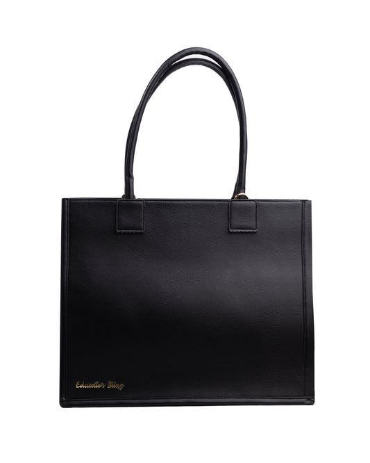 Ultimate Teacher Handbag Tote - Black Vegan Leather