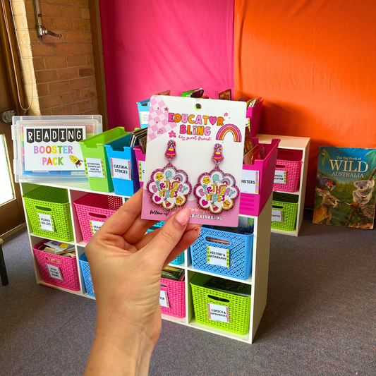 BIRTHDAY VIBES *RAINBOW SPARKLES* Teacher Earrings | Colourful Drop Dangle Acrylic Earrings