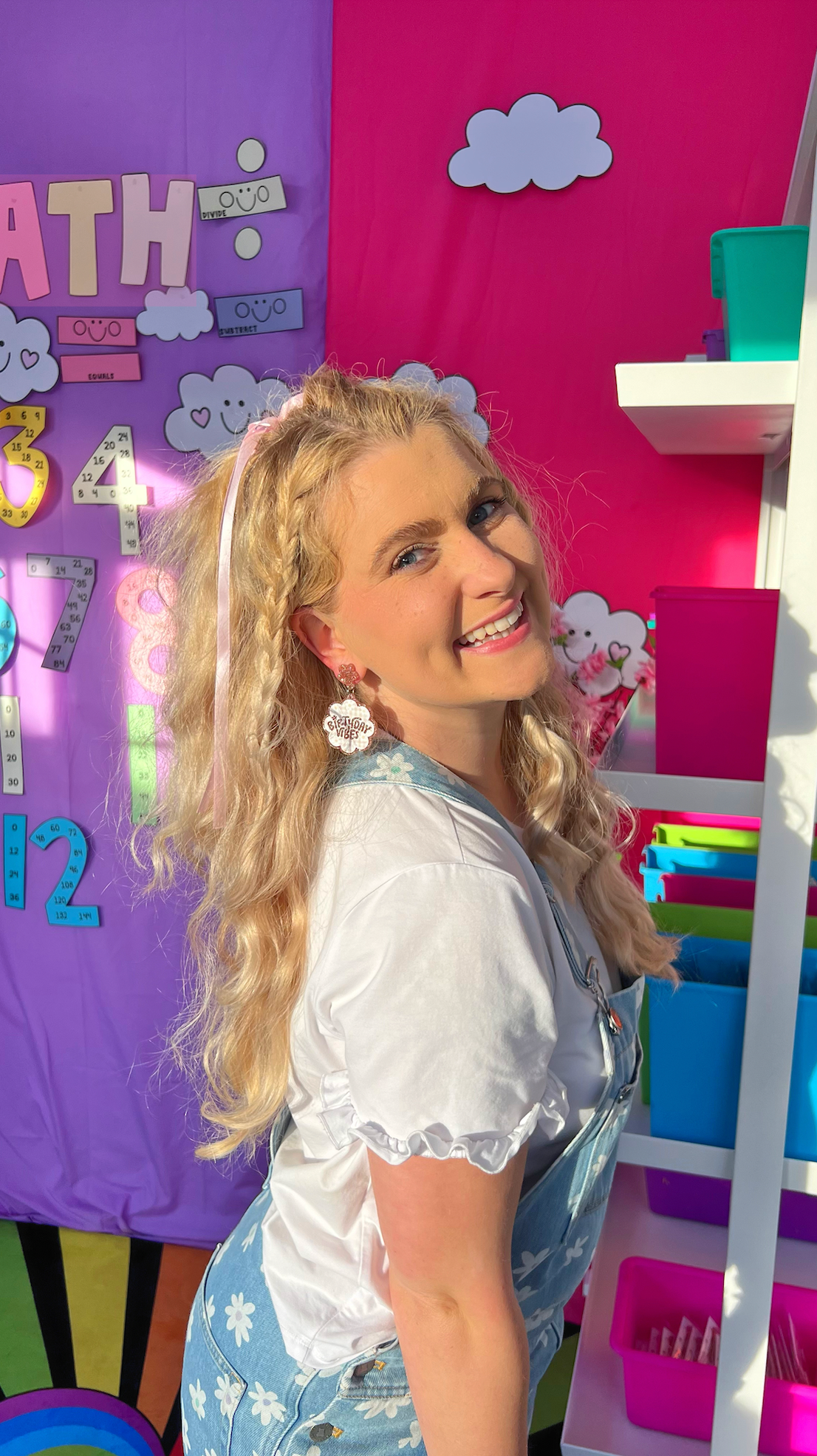 BIRTHDAY VIBES *BOHO* Teacher Earrings | Neutral Drop Dangle Acrylic Earrings