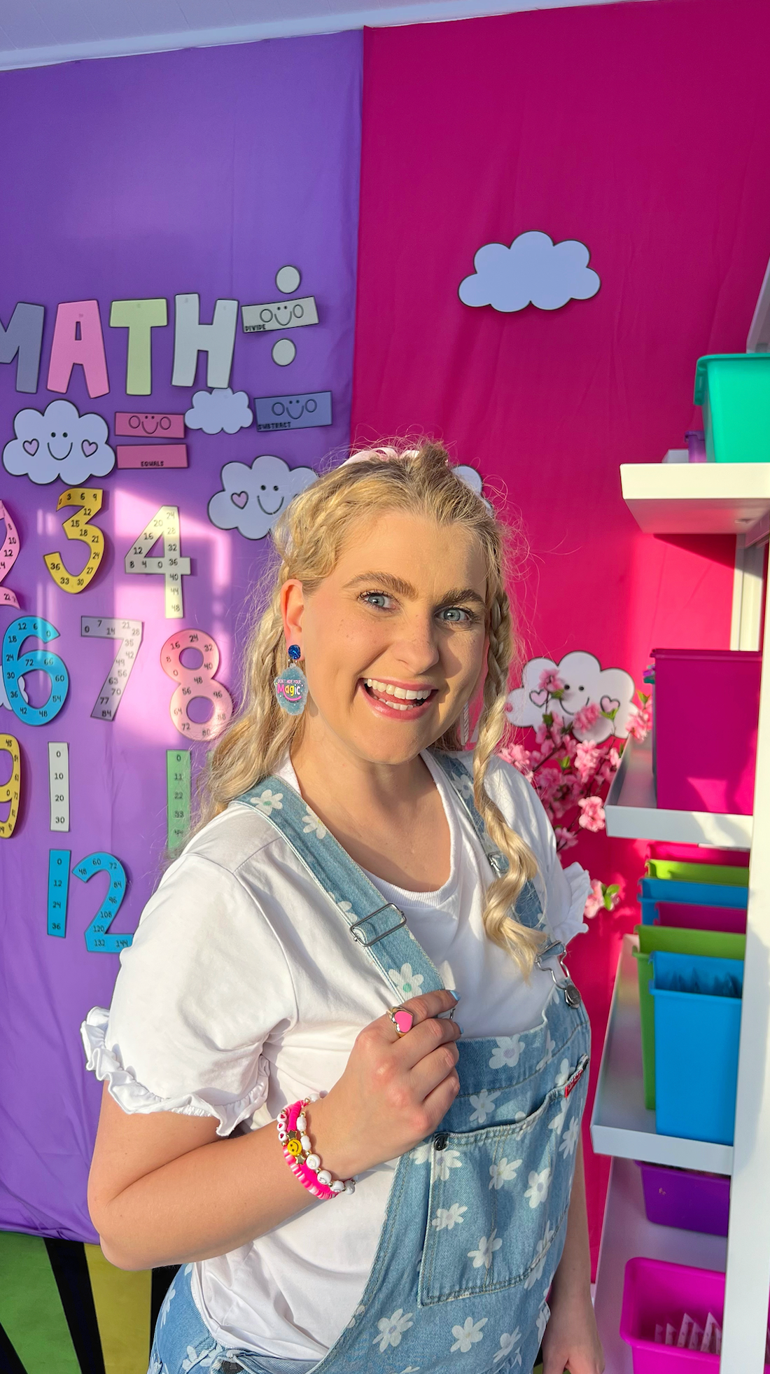 'Don't Hide Your Magic' Teacher Earrings | Colourful Drop Dangle Acrylic Earrings