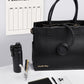 Ultimate Teacher Handbag Tote - Black Vegan Leather