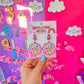 Birthday Vibes Rainbow Teacher Earrings Far