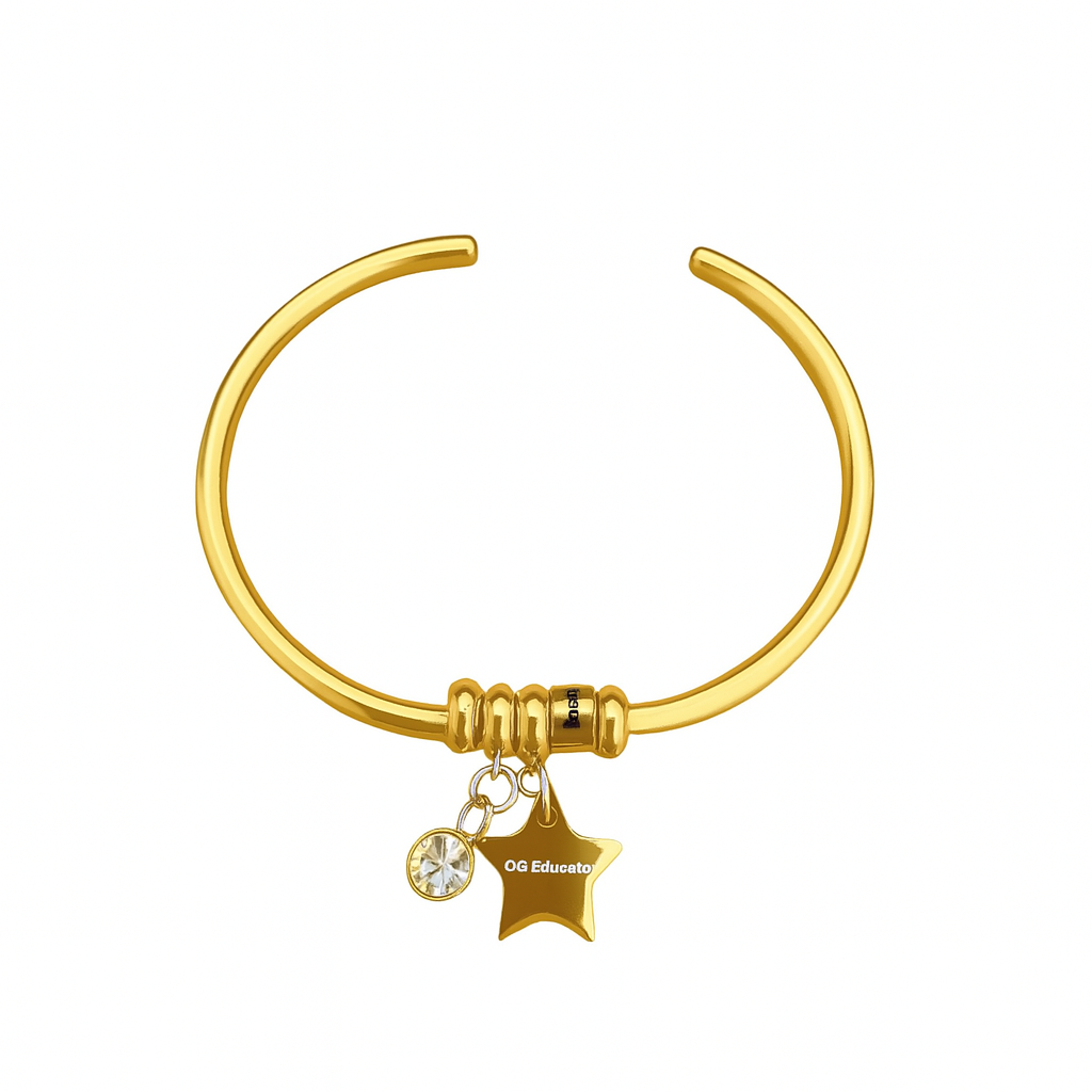 GOLD OG Sparkly Educator Charm Bracelet - Free Limited Edition Gift