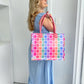 Ultimate Teacher Handbag Tote - Rainbow Flowers