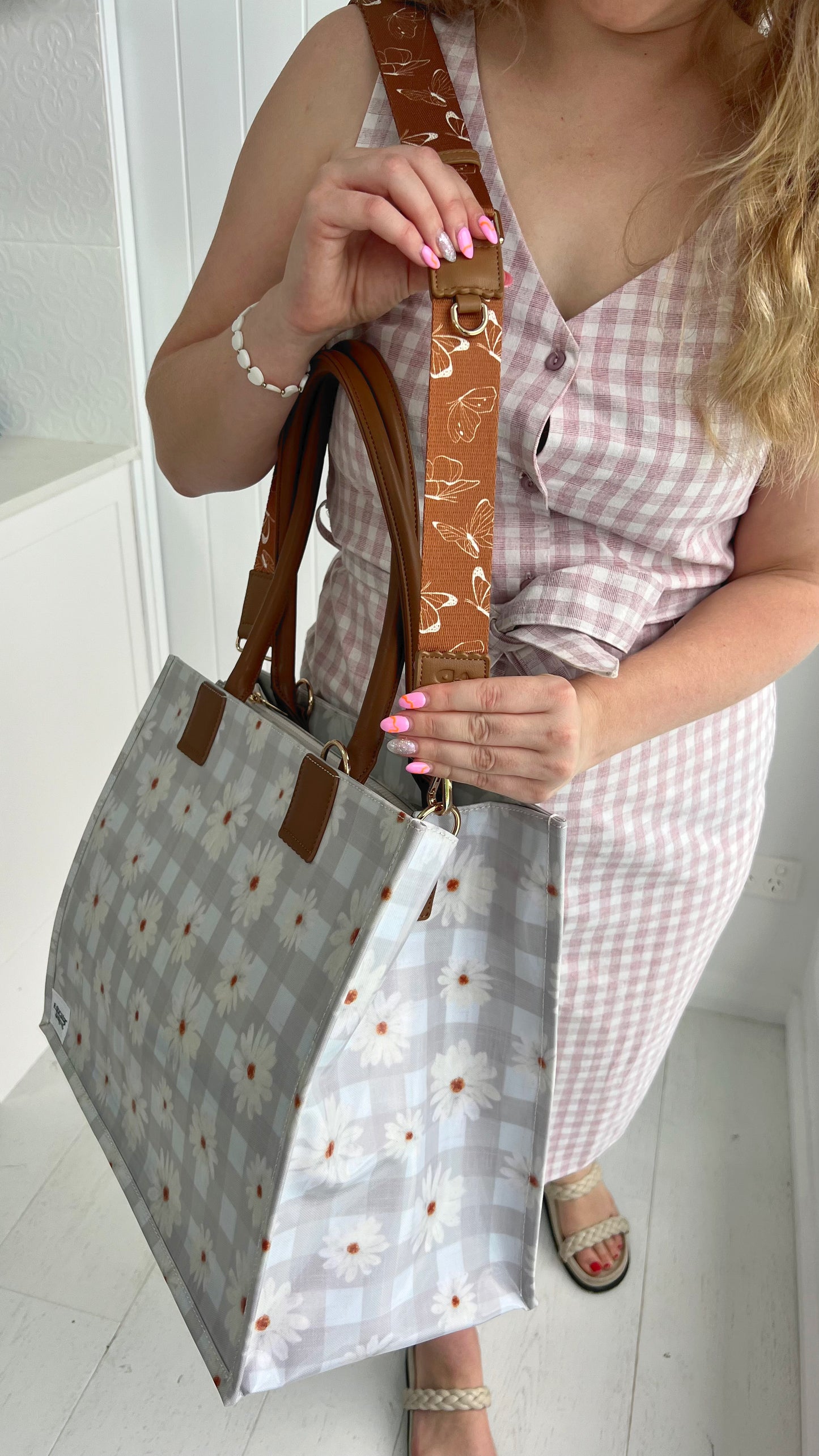 Ultimate Teacher Handbag Tote - Boho Daisies