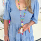TEACH Teacher Beaded Lanyard - Rainbow Bright