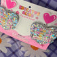 'Trust Yourself, Love Yourself' Teacher Earrings | Colourful Drop Dangle Acrylic Earrings