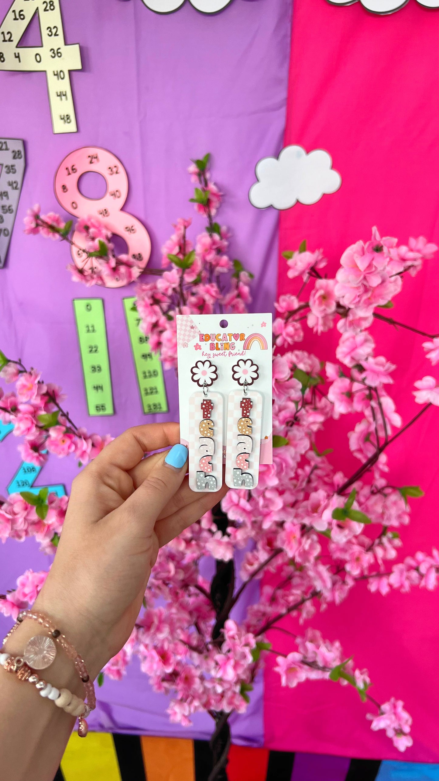TEACH *BOHO* Staple Teacher Earrings | Neutral Drop Dangle Acrylic Earrings