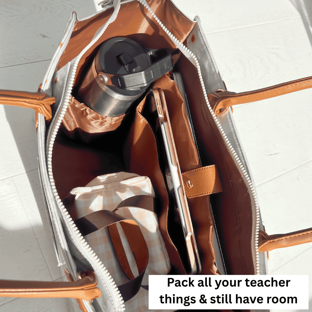 Ultimate Teacher Handbag Tote - Boho Daisies