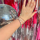 Beaded Bracelet 3x Stack - Pearl & Silver WITHOUT Teach