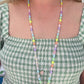 TEACH Teacher Beaded Lanyard - Pastel POP