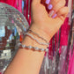Beaded Bracelet 3x Stack - Pearl & Silver WITHOUT Teach