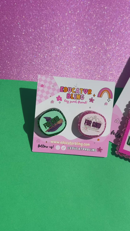 Wicked Teacher Earrings | Colourful Stud Acrylic Earrings