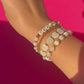 TEACH Teacher Beaded Bracelet - Shell & Gold
