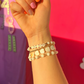 TEACH Teacher Beaded Bracelet - Shell & Gold